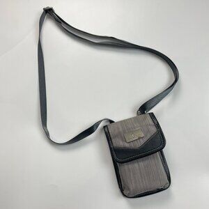 Eagle Creek Crossbody Bag Mini Small Gray Black Trim Magnetic Closure Travel